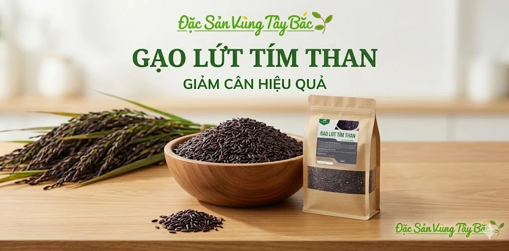 Gạo lứt tím than giúp Giảm cân hiệu quả