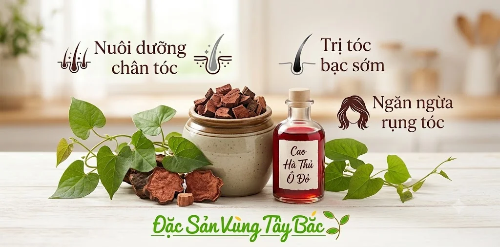 Hà Thủ Ô Đỏ Hà Thủ Ô đỏ được thiết kế theo yêu cầu của bạn, với đầy đủ các công dụng nuôi dưỡng chân tóc