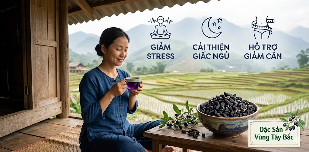 Hắc Kỷ Tử giúp Giảm stress, cải thiện giấc ngủ và hỗ trợ giảm cân