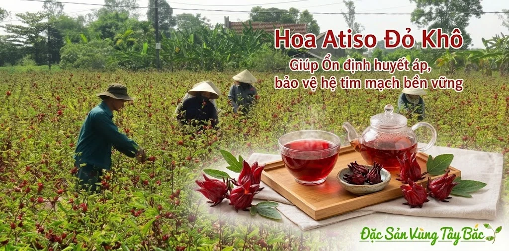 Hoa Atiso Đỏ Khô Hoa Atiso Đỏ Khô giúp Ổn định huyết áp, bảo vệ hệ tim mạch bền vững