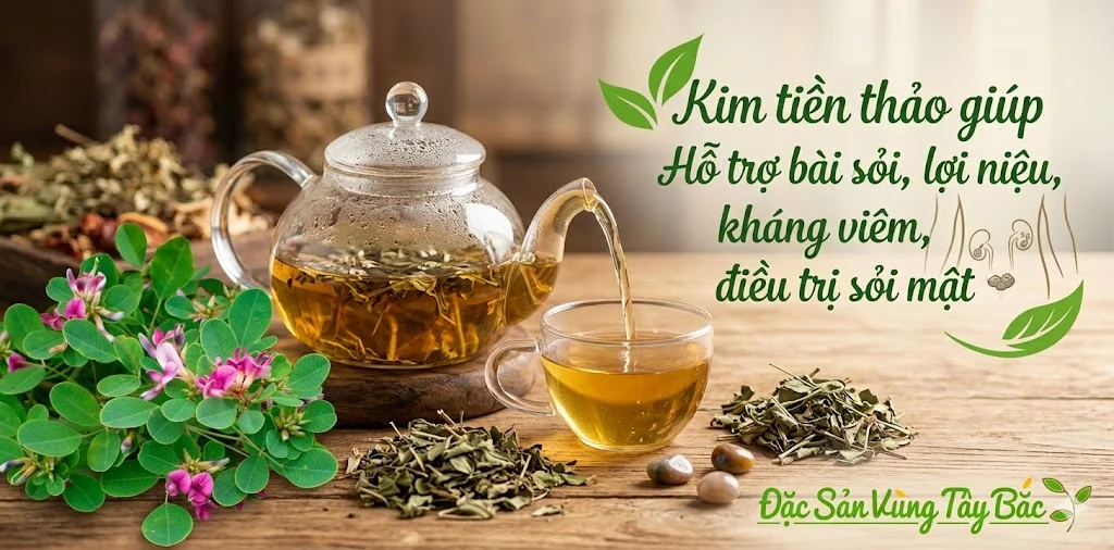 : Kim tiền thảo giúp Hỗ trợ bài sỏi, lợi liệu, kháng viêm, điều trị sỏi mật