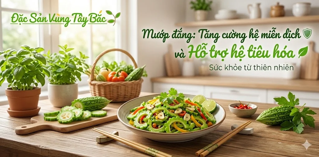 Mướp đắng giúpTăng cường hệ miễn dịch và hỗ trợ hệ tiêu hóa