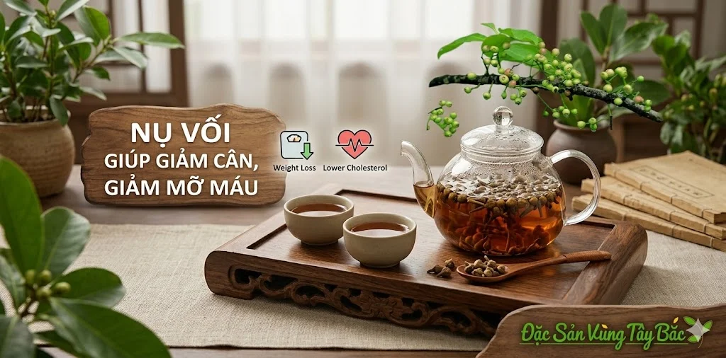 Nụ Vối Khô Nụ vối giúp giảm cân, giảm mỡ máu