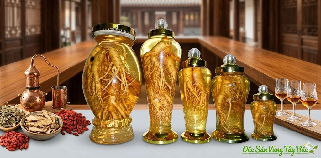 Rượu ngâm sâm đương quy