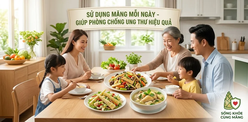 Sử dụng đồ ăn từ măng giúp phòng ung thư