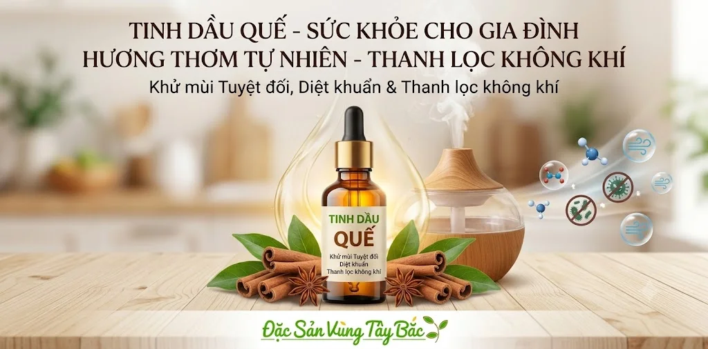 Tinh dầu quế giúp khử mùi tuyệt đối, diệt khuẩn và thanh lọc không khí