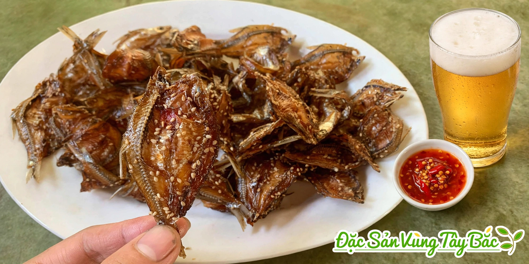 Cá tép dầu sông đà rán giòn