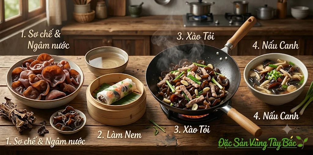Cách chế biến mộc nhĩ rừng đúng cách