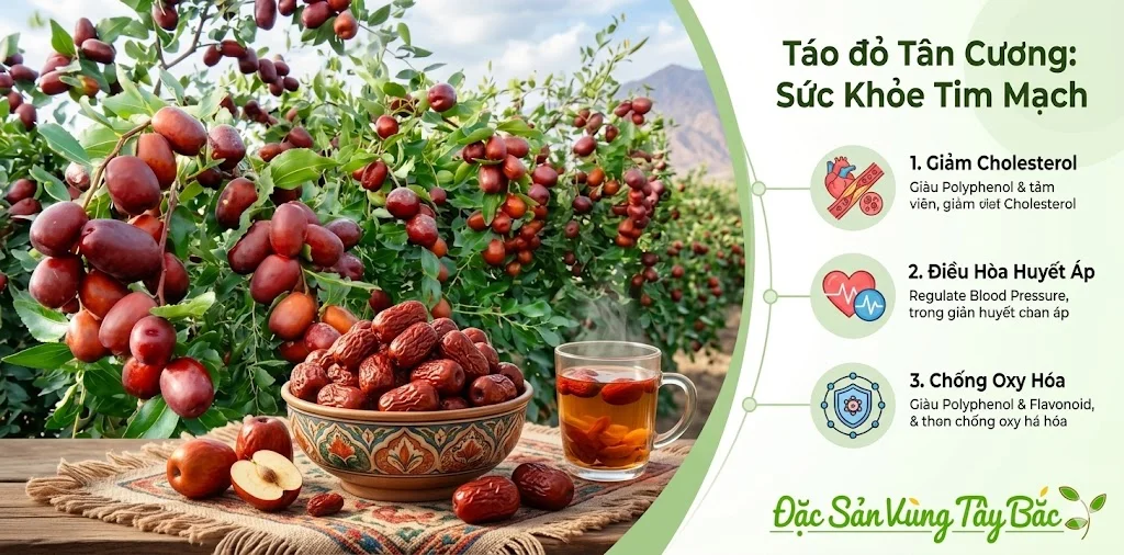 công dụng của táo đỏ tân cương