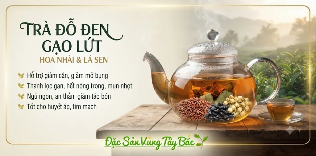 Công dụng trà gạo lứt đỗ đen
