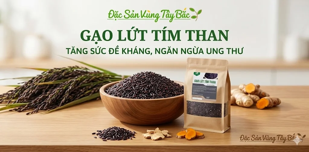 Gạo lứt tím than giúp Tăng sức đề kháng