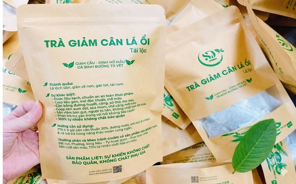 Sản phẩm trà giảm cân lá ổi hoàn toàn tự nhiên