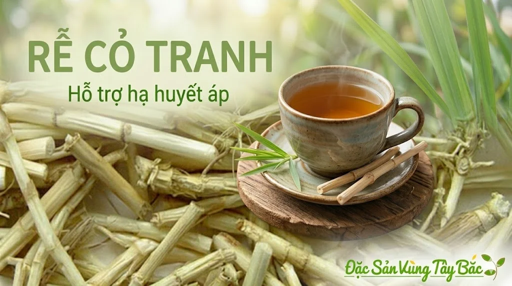 Rễ cỏ tranh giúp Hỗ trợ hạ huyết áp