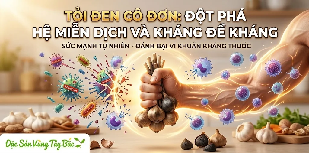 Tỏi đen cô đơn đột phá hệ miễn dịch và kháng đề kháng