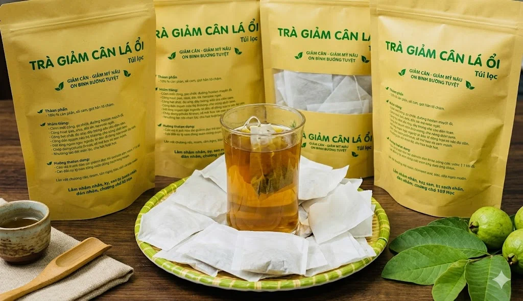 Trà giảm cân lá ổi Sơn Đào dạng túi lọc tiện dụng dễ dùng