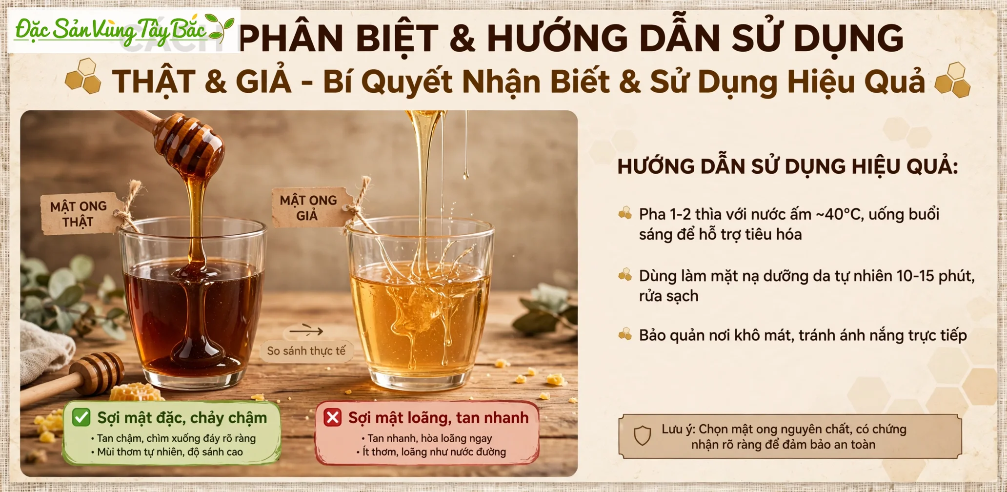 Cách phân biệt mật ong đắng thật và giả