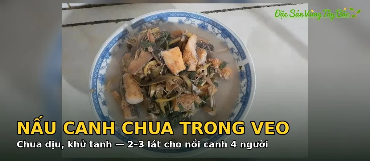 Canh cá nấu tai chua khô nước trong, chua dịu